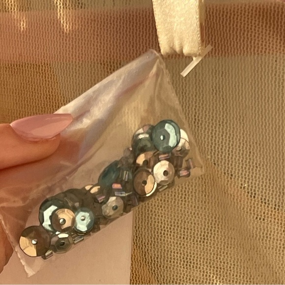 Y2K Deadstock Monique Leshman Coso Sheer Beeded Party Vegas Birthday Mini - Picture 7 of 8